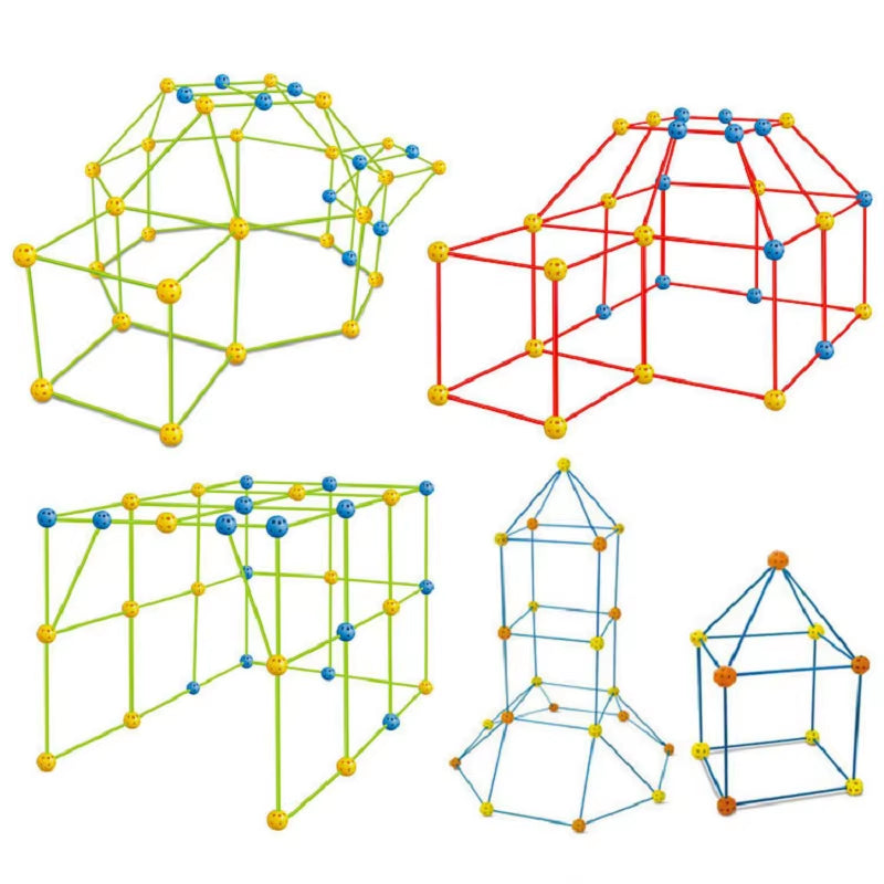 Felinio - KIDS Creative Building Blocks Toys Kits Fort Building Kit Construction Educational DIY Play Tunnels Castle Ball Games Gift Boys