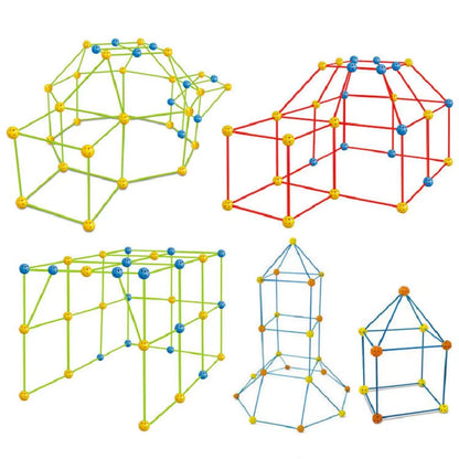 Felinio - KIDS Creative Building Blocks Toys Kits Fort Building Kit Construction Educational DIY Play Tunnels Castle Ball Games Gift Boys